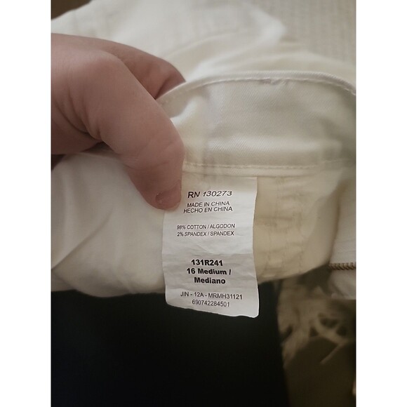 New Riders By Lee Classic Fit Capri White Size 16 - Picture 4 of 5